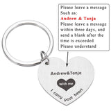 Heart Shaped Keychain Gift for Man Couple Rings Keychain