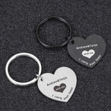 Heart Shaped Keychain Gift for Man Couple Rings Keychain