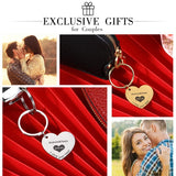 Heart Shaped Keychain Gift for Man Couple Rings Keychain