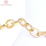 1m 10x7mm 24K Plated Brass Chains High Jewelry Accessories