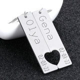 2pcs Couple Keychain Rings Name Key Chain Love
