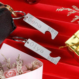 2pcs Couple Keychain Rings Name Key Chain Love