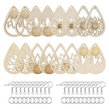 Wooden Earrings Jewelry Diy Sunflower Water Drop Set