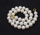 Freshwater Pearl 11-12mm Necklace 18 Inch Round Beads Natural