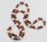 Freshwater Pearl Brown Necklace 30inch 7-9mm Beads