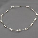 Pink Brown Freshwater Pearls Necklace Charming Women Gift