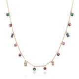 925 Sterling Silver Rainbow Necklace for Women