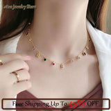 925 Sterling Silver Rainbow Necklace for Women