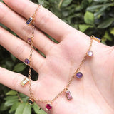 925 Sterling Silver Rainbow Necklace for Women