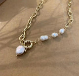 Baroque Pearl Necklace Freshwater Coin Pearls