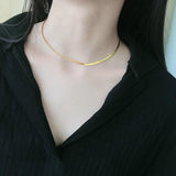 925 Silver Short Snake Chain Rose Necklace For Women