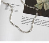 S925 Silver Link Chain Choker Necklace For Women