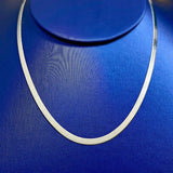 Silver 925 Necklace 18k Plated Snake Bone Chain Fine Jewelry