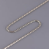 Solid s925 Silver Women's Necklace 2MM Sweater Chain