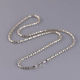 Solid s925 Silver Women's Necklace 2MM Sweater Chain