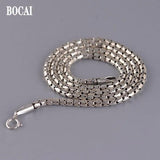 Solid s925 Silver Women's Necklace 2MM Sweater Chain