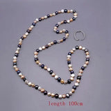 MultiColor Baroque Freshwater Pearl Long Necklace for Women