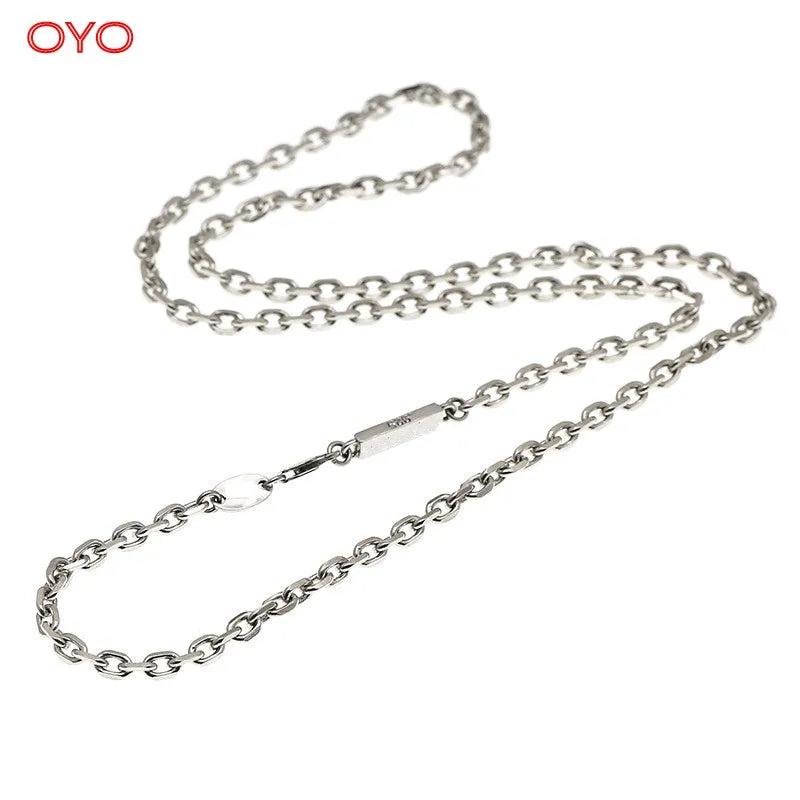 925 Sterling Silver Long Letter Clavicle Necklace