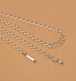 925 Sterling Silver Long Letter Clavicle Necklace