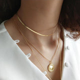 S925 Sterling Silver Flat Necklace Waterproof Filmy Snake Chain