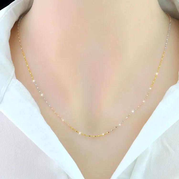 925 Silver Plated Star Necklace Clavicle Chain