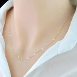 925 Silver Plated Star Necklace Clavicle Chain