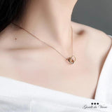 3 Couple Rings 925% Sterling Silver Engraved Necklace for Men Women