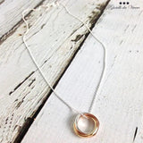3 Couple Rings 925% Sterling Silver Engraved Necklace for Men Women