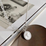 Korean Sterling Silver Beads Chain Necklace Women's Jewelry