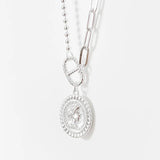 Korean Sterling Silver Beads Chain Necklace Women's Jewelry