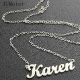 925 Silver Personalized Name Necklace Couple Letter Pendant Necklace