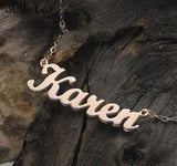 925 Silver Personalized Name Necklace Couple Letter Pendant Necklace