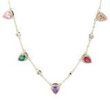 Rainbow Zircon Gemstone Necklace for Women