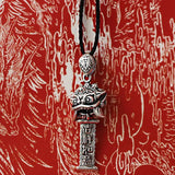 925 Silver Necklace Wake Up Lion Chinese Pendant Luck