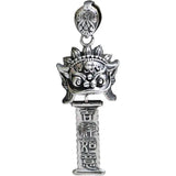 925 Silver Necklace Wake Up Lion Chinese Pendant Luck