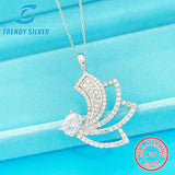 Zircon 925 Silver Full Diamond Pendant Necklace
