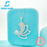 Zircon 925 Silver Full Diamond Pendant Necklace