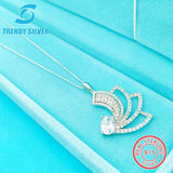 Zircon 925 Silver Full Diamond Pendant Necklace
