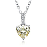 925 Silver 7*7MM Sapphire Necklace for Women