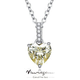 925 Silver 7*7MM Sapphire Necklace for Women