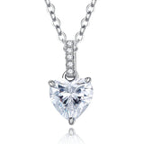 925 Silver 7*7MM Sapphire Necklace for Women