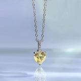925 Silver 7*7MM Sapphire Necklace for Women