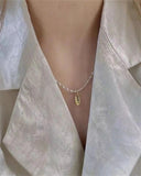 S925 Silver Oval Olive Beaded Necklace, $18