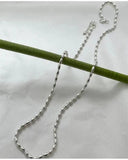 S925 Silver Oval Olive Beaded Necklace, $18