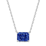 925 Silver Sapphire Necklace for Women