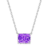 925 Silver Sapphire Necklace for Women