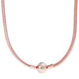 Rose Barrel & Crown Necklace for 925 Silver Charm Jewelry