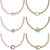 Rose Barrel & Crown Necklace for 925 Silver Charm Jewelry