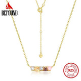 Smoky Quartz Crystal Zircon Sterling Silver Necklace