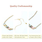 Smoky Quartz Crystal Zircon Sterling Silver Necklace